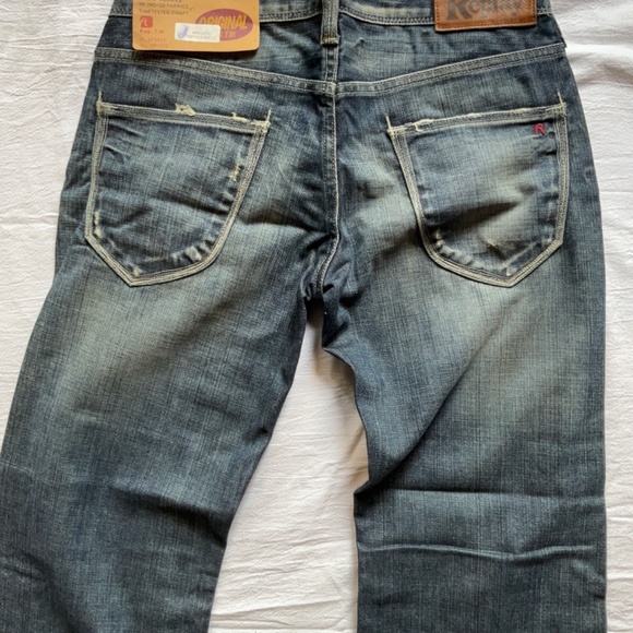 Original Replay Jeans NWT factory distressed  sz 28/34 - Picture 5 of 6